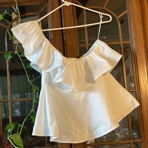 Mare Mare White One Shoulder Top